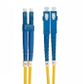 CERTECH Duplex Stainless Steel Armoured Fibre Patch Lead, LC-SC OS2, Yellow LSZH Jacket, 12.5m