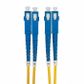 CERTECH Duplex Stainless Steel Armoured Fibre Patch Lead, SC-SC OS2, Yellow LSZH Jacket, 25m