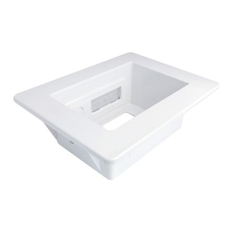 CERTECH Recessed Wall Box with 1x Australian Style Outlet, 1x Brush Cover and 1x GPO Slot