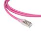 CERTECH Cat6A 26AWG S/FTP 10G RJ45 Patch Lead, Pink LSZH Jacket, 2m