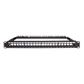 CERTECH 1RU 19" 24 Port Unloaded Patch Panel and Rear Cable Support Bar with Cable Retention Clips