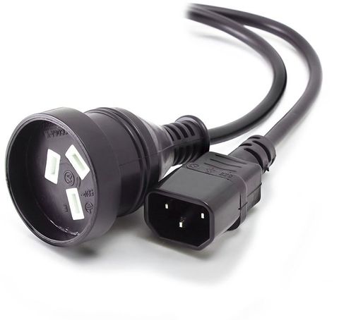 CERTECH IEC C14 to AUS 3 Pin Socket 10 Amp Power Cable, 0.3m