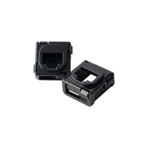 Black Bezel for Keystone Jacks to Clipsal 30 Series (2000, C2000, Zetr Compatible) Plates, 10pc Pack