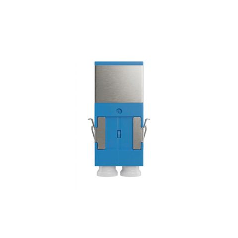 Fibre Adaptor, LC Duplex OS2 (Blue) - Flangeless, with Dust Proof Shutter
