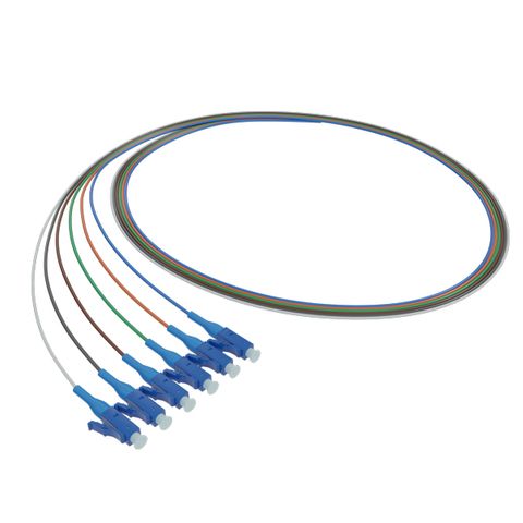 Fibre Pigtails, LC OS2, 2m Length - 6 Pack