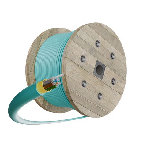 CERTECH 24F OM4 Indoor Outdoor Riser Fibre Optic Cable, Aqua Jacket - Per Metre