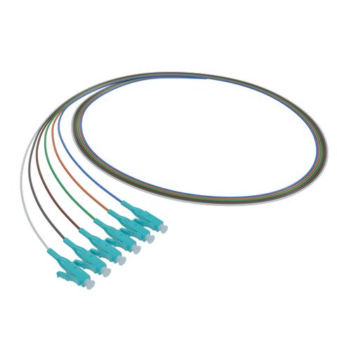 Fibre Pigtails, LC OM4, 2m Length - 6 Pack
