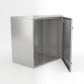 CERTECH 12RU 600mm Deep Stainless Steel Outdoor Wall Mount Cabinet, IP65 Rated