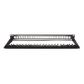 CERTECH 1RU 19" 24 Port Unloaded Patch Panel and Rear Cable Support Bar with Cable Retention Clips