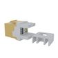 Cat6 RJ-45 UTP Keystone Jack. Yellow, 180 degrees, 6pc Pack