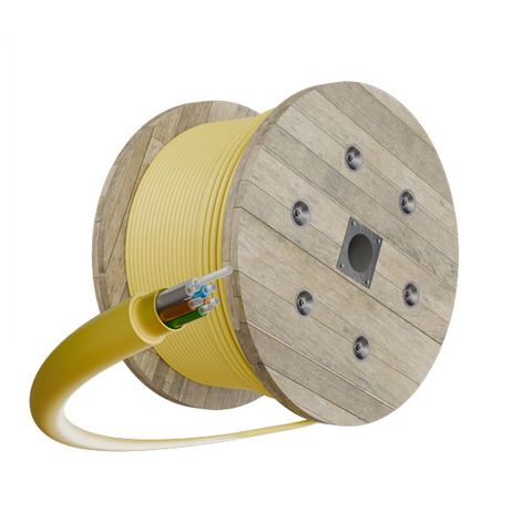 CERTECH 24F SM Indoor Outdoor Riser Fibre Optic Cable, Yellow Jacket - Per Metre