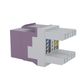 Cat6 RJ-45 UTP Keystone Jack. Purple, 180 degrees, 6pc Pack