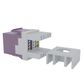 Cat6 RJ-45 UTP Keystone Jack. Purple, 180 degrees, 6pc Pack