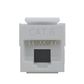 Cat6 RJ-45 UTP Keystone Jack. White, 90 degrees, 6pc Pack