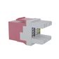 Cat6 RJ-45 UTP Keystone Jack. Pink, 180 degrees, 6pc Pack