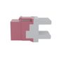 Cat6 RJ-45 UTP Keystone Jack. Pink, 180 degrees, 6pc Pack
