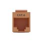 Cat6 RJ-45 UTP Keystone Jack. Orange, 180 degrees, 6pc Pack