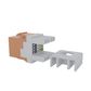 Cat6 RJ-45 UTP Keystone Jack. Orange, 180 degrees, 6pc Pack