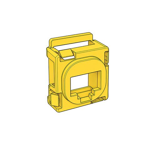 Yellow Bezel for Keystone Jacks to fit Clipsal 30 Series (2000, C2000), Zetr, Hager Hybrid Compatible, 10pc Pack