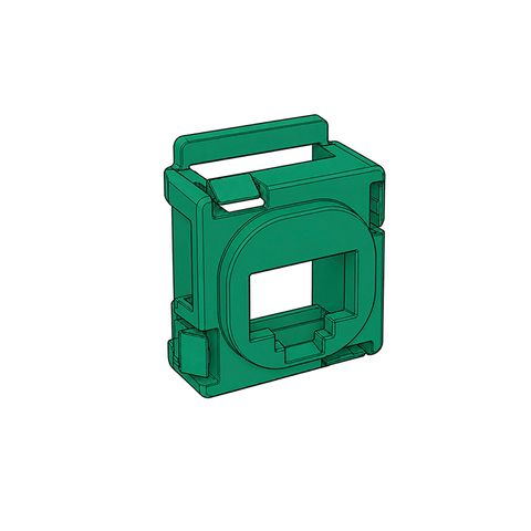 Green Bezel for Keystone Jacks to fit Clipsal 30 Series (2000, C2000), Zetr, Hager Hybrid Compatible, 10pc Pack