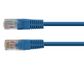 CERTECH Cat6 24AWG U/UTP RJ45 Patch Lead, 0.5m, Blue PVC Jacket