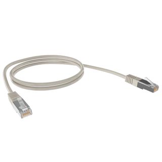 CERTECH Cat6A 26AWG S/FTP 10G RJ45 Patch Lead, 0.3m, Grey PVC Jacket