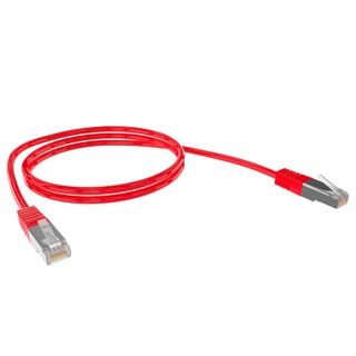 CERTECH Cat6A 26AWG S/FTP 10G RJ45 Patch Lead, 0.3m, Red PVC Jacket