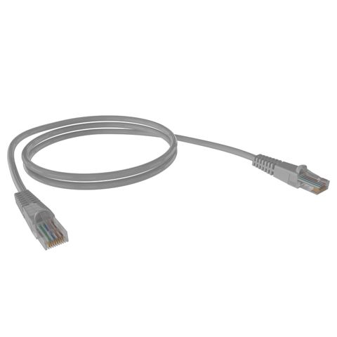 CERTECH Cat6 24AWG U/UTP RJ45 Patch Lead, 0.5m, Grey PVC Jacket