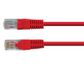 CERTECH Cat6 24AWG U/UTP RJ45 Patch Lead, 0.3m, Red PVC Jacket