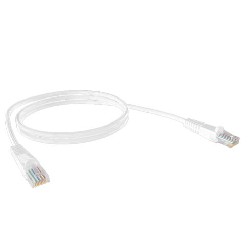 CERTECH Cat6 24AWG U/UTP RJ45 Patch Lead, 1m, White PVC Jacket