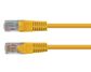 CERTECH Cat6 24AWG U/UTP RJ45 Patch Lead, 0.3m, Yellow PVC Jacket