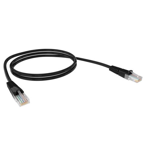 CERTECH Cat5e 24AWG U/UTP RJ45 Patch Lead, 3m, Black PVC Jacket