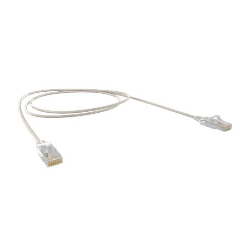 CERTECH Cat6A 30AWG UTP 10G RJ45 Patch Lead, Beige PVC Jacket, 2.5m