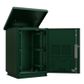 CERTECH 18RU 600mm Deep Outdoor Freestanding Cabinet. IP45 Rated, Forest Green