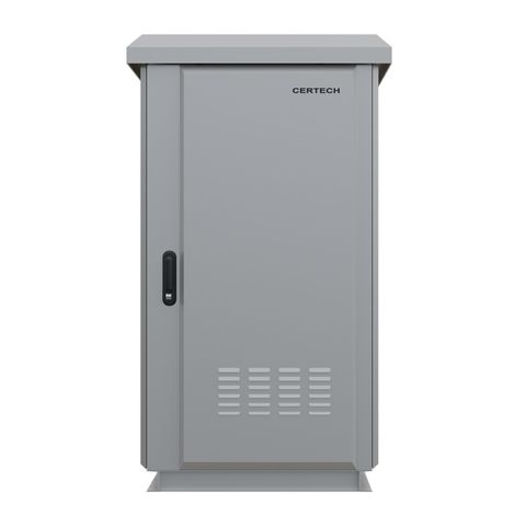 CERTECH 24RU 600mm Deep Outdoor Freestanding Cabinet. IP45 Rated, Grey