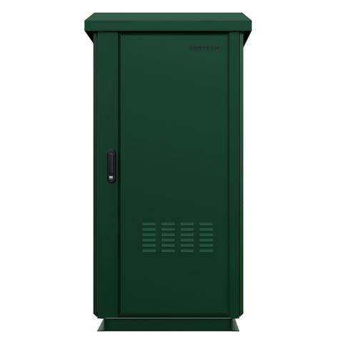 CERTECH 27RU 600mm Deep Outdoor Freestanding Cabinet. IP45 Rated, Forest Green