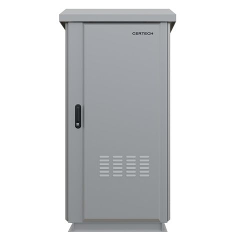 CERTECH 27RU 600mm Deep Outdoor Freestanding Cabinet. IP45 Rated, Grey