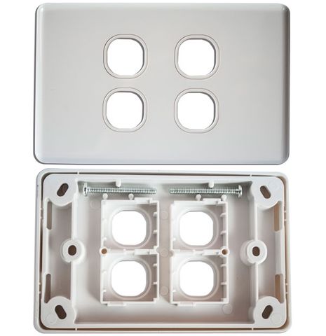 CERTECH Four Port Wall Plate