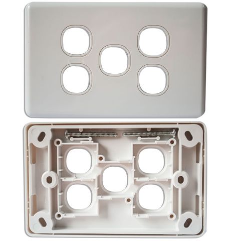 CERTECH Five Port Wall Plate