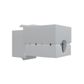 Cat6 RJ-45 UTP Keystone Jack. White, 90 degrees