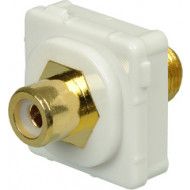 RCA-F Connector for Australian Style Wall Plates, White