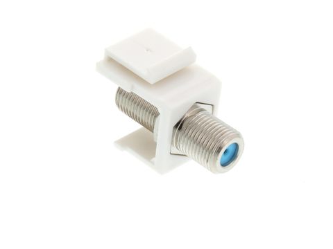F-F Keystone Connector - White