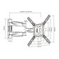 CERTECH 23-55" Full Motion Wall Mount Bracket