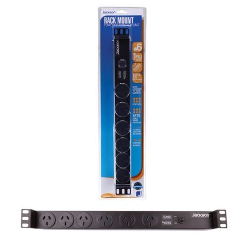 Jackson Industries 1RU 6 Outlet Horizontal PDU