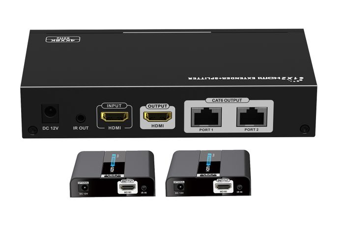 1x2 HDMI Extender Splitter over Cat6 - 