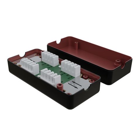 Cat6A UTP Inline Coupler, Punch Down.