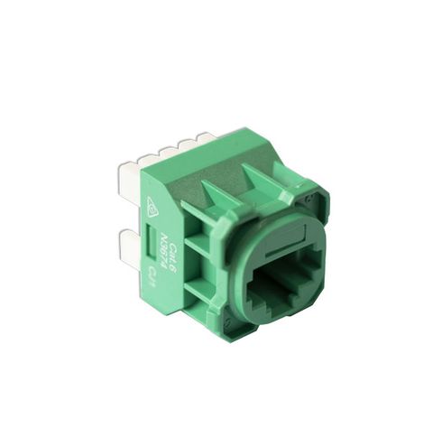 Cat6 RJ-45 UTP Wall Plate Jack. Green