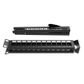CERTECH 1RU 19" 24 Port Shielded Angled Unloaded Patch Panel, with Rear Support Bar