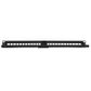 CERTECH 1RU 19" 24 Port Shielded Angled Unloaded Patch Panel, with Rear Support Bar