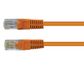 CERTECH Cat6 24AWG U/UTP RJ45 Patch Lead, 0.3m, Orange PVC Jacket